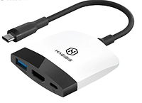 Type-C 3.1 - HDMI адаптер переходник HAGIBIS USB Hub для Nintendo Switch / OLED White-Black