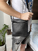 Кожаная сумка-планшетка через плечо стиль Lacoste, мужская барсетка