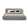 Велике двоспальне ліжко з підйомним механізмом MeBelle PLAYA 180х200 см в стилі лофт, модерн, сірий шеніл, рогожка, фото 3