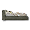 Велике двоспальне ліжко з підйомним механізмом MeBelle PLAYA 180х200 см в стилі лофт, модерн, сірий шеніл, рогожка, фото 6