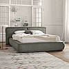 Велике двоспальне ліжко з підйомним механізмом MeBelle PLAYA 180х200 см в стилі лофт, модерн, сірий шеніл, рогожка, фото 2