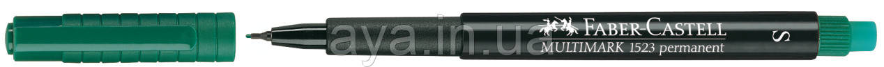 Маркер перманентний Faber-Castell Multimark OHP 1523 S (0,4 мм), Зелений, фото 1