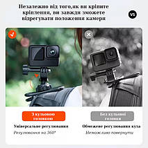 Універсальна регульована кліпса для рюкзака з кульовою головкою для екшн камер GoPro та інших камер Telesin, фото 3