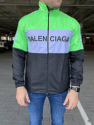 Ветровка Balenciaga Logo Reflective Zip-Up Neon Green