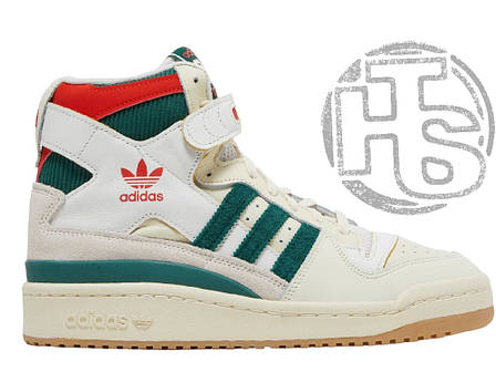 Чоловічі кросівки Adidas Forum 84 High White Green Red ALL09456, фото 1