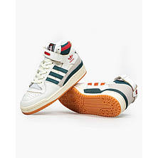 Чоловічі кросівки Adidas Forum 84 High White Green Red ALL09456, фото 4