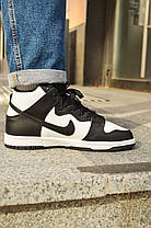 Чоловічі кросівки Nike Air Jordan 1 mid Black White Найк Аір Джордан 1 мід Блек Вайт 41, фото 2