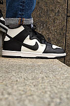 Чоловічі кросівки Nike Air Jordan 1 mid Black White Найк Аір Джордан 1 мід Блек Вайт 41, фото 2