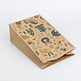 Пакети новорічні дитячі 150*90*240 Новорічні подарункові крафт пакети для цукерок "Зайчик", фото 6