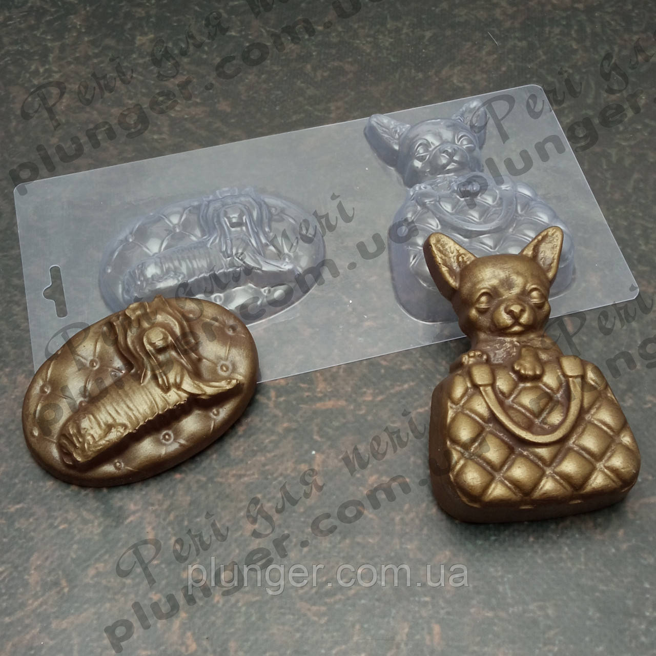 Форма пластикова для шоколаду Собачки, фото 1