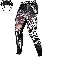 Компресійні штани чоловічі лосини компресійні легінси для єдиноборств Venum Gorilla Spats Black