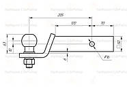 Вставка фаркопа квадрат 50х50, фаркоп вставка під квадрат, вставка у фаркоп, вставка у фаркоп квадрат, фото 8