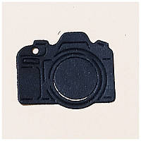 Вырубка из картона "фотоаппарат" 3,8*3,0 см черный