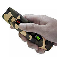 Відлякувач собак ультразвуковий потужний із ліхтариком та індикатором зарядки і акумулятором від USB YC239 Khaki