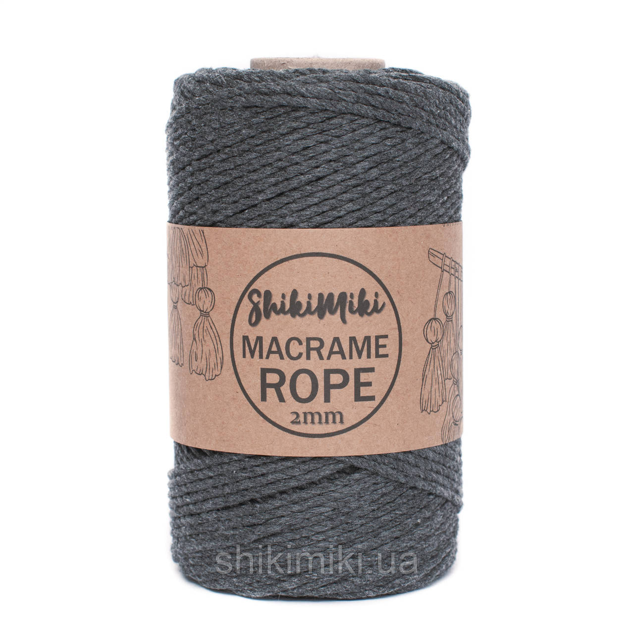 Еко шнур Shikimiki Rope 2 mm, колір Графіт