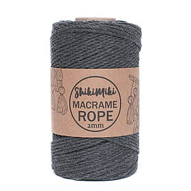 Еко шнур Shikimiki Rope 2 mm, колір Графіт
