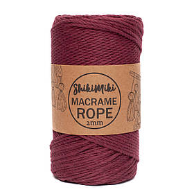 Еко шнур Shikimiki Rope 2 mm, колір Винний