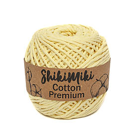 Еко шнур Shikimiki Cotton Premium 2 мм, колір Лимонний