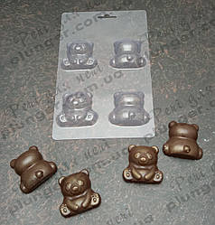 Форма пластикова для шоколаду маленька Панда 3Д