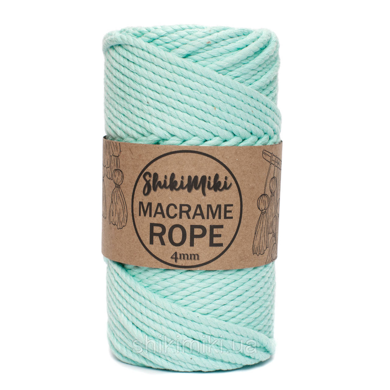 Еко шнур Shikimiki Rope 4mm, колір Ментоловий