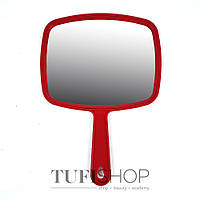 Зеркало YRE для клиента с ручкой красное (З12062)