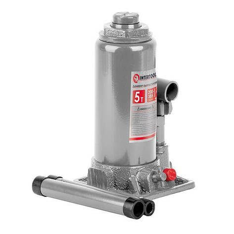 Домкрат "стовпчик" одноштоковий 5 т INTERTOOL GT0023, фото 1