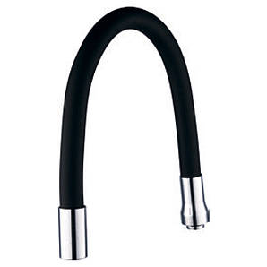 Вилив (гусак) 3/4" для кухні силіконовий чорний AQUATICA (XH-5239)