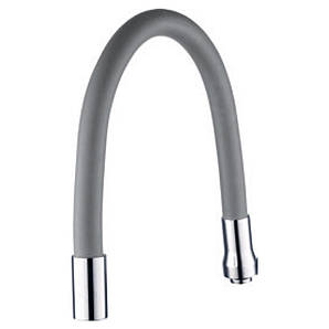 Вилив (гусак) 3/4" для кухні силіконовий сірий AQUATICA (XH-5240)