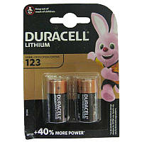 Батарейка CR 123A Duracell 3V Lithium, 1штука (блистер по 2шт)