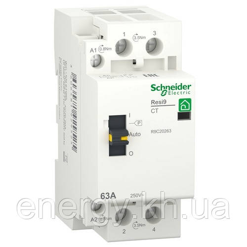 Контактор Schneider Electric Resi9 63A 2NO 230V R9C20263