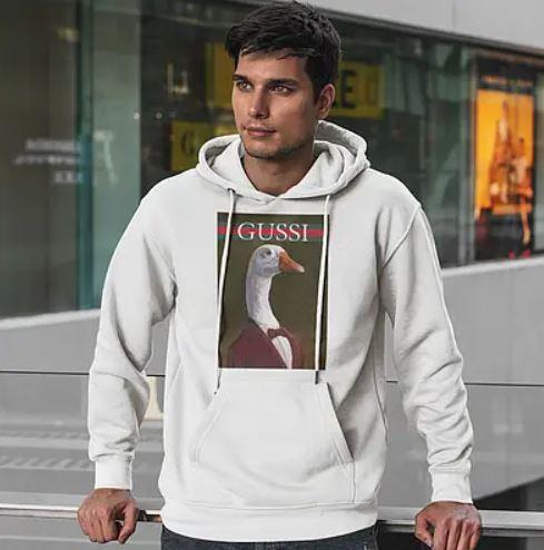 Худі на флісі чоловічий GUSSI GUCCI білий