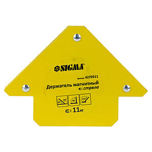 Магніт для зварювання стріла 11 кг 75×65 мм (45,90,135°) SIGMA (4270311)