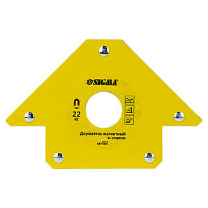 Магніт для зварювання стріла 22 кг 90×90 мм (45,90,135°) SIGMA (4270321)