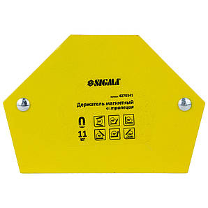 Магніт для зварювання трапеція 11 кг 78×32×47×28.5мм (30,45,60,90,75,135°) SIGMA (4270341)