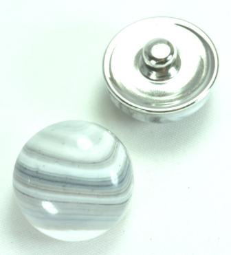 СБЧ830-2 Кнопка чанка для браслета Noosa Ф2см біла