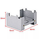 Пальник туристичний спиртівка для сухого пального складана плита спиртова на сухий спирт + сухе паливо 80 шт, фото 6