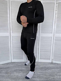 Тактична чоловіча термобілизна чорного кольору Columbia. Військовий термо костюм на зиму