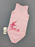 Детский комплект белья для девочки майка и трусы Габби Колибри 140см розовый 11247