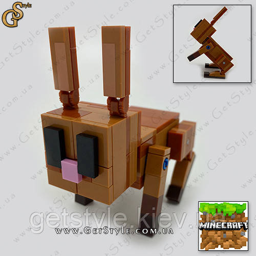 Конструктор фігурка Кролик Майнкрафт Minecraft Rabbit 10 см