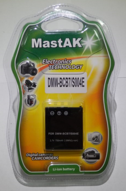 Аккумулятор к фотокамере тм"MastAK" CGA-S004 3,7V 710mAh - фото 1 - id-p141501738