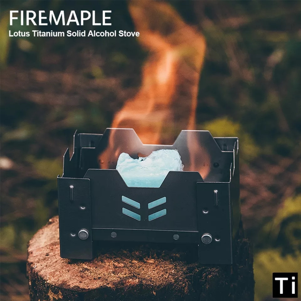 Титанова спиртівка Fire-Maple Lotus на сухий спирт. Піч із титану. Туристична піч.