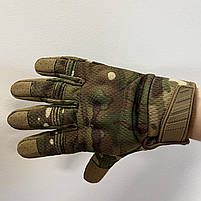 Тактичні штурмові рукавички із закритими пальцями Gloves FF 5 мультикам, фото 5