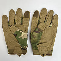 Тактичні штурмові рукавички із закритими пальцями Gloves FF 5 мультикам, фото 10