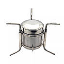 Пальник туристичний спиртовий для сухого та рідкого спирту, спиртова плита спиртівка з підстанкою тринога, фото 2