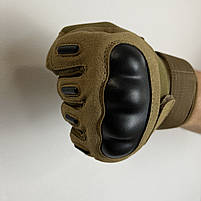 Тактичні рукавички військові з пальцями штурмові Gloves FF 2 у кольорі койот, фото 4