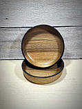 Дерев'яна тарілка ручної роботи (горіх), фото 4
