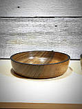 Дерев'яна тарілка ручної роботи (горіх), фото 5