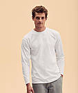 Чоловіча футболка з довгим рукавом лонгслів Fruit of the Loom Valueweight Long Sleeve однотонна 100% бавовна, фото 5