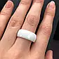Широке кільце з кераміки біле,  р.16.5, 17.5, 18, фото 5
