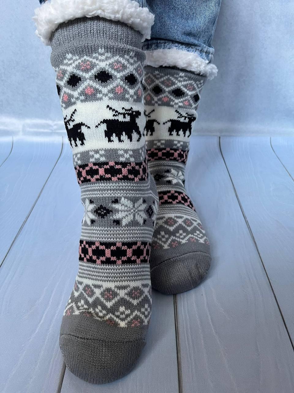 Вовняні шкарпетки на хутрі жіночі, фото 1